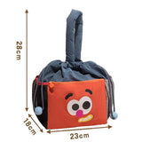 Cartoon Grey Insulated Lunch Bag for Women Men - Portable Drawstring Tote Lunch Box Bag with Multi Pockets & Stainproof Lining for Work, School, Travel & Picnic In Australia - Darrahopens