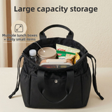 Cartoon Grey Insulated Lunch Bag for Women Men - Portable Drawstring Tote Lunch Box Bag with Multi Pockets & Stainproof Lining for Work, School, Travel & Picnic In Australia - Darrahopens