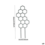 3 Pack Indoor Plant Climbing Trellis Set - Lightweight Honeycomb Garden Support Stakes, No Assembly Required for Potted Plants, Ivy, Monstera & Vines (38 x 15 cm)