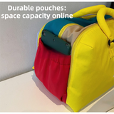 Blue 30L Lightweight Travel Duffle Bag with 3 Zippered Main Sections and Shoe Zone - Stylish Colorblock Weekender Bag, Wet & Dry Dual Use for Gym, Sports & Business Trips In Australia - Darrahopens