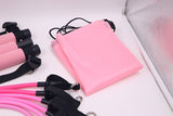 Black 180 lbs Adjustable Pilates Bar & Resistance Band Set - Multifunctional Home Workout Fitness Kit
