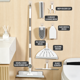 7-in-1 Multifunctional Bathroom & Floor Cleaning Brush Set - 120CM Long Extension Handle & 7 Interchangeable Heads for High Ceilings, Floor Gaps, Tiles and Glass In Australia - Darrahopens