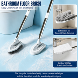 7-in-1 Multifunctional Bathroom & Floor Cleaning Brush Set - 120CM Long Extension Handle & 7 Interchangeable Heads for High Ceilings, Floor Gaps, Tiles and Glass In Australia - Darrahopens