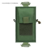 Green Tactical Backpack Shoulder Strap MOLLE Pouch - Outdoor Utility Belt Waist Bag & 6.7" Phone Holster
