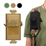 Green Tactical Backpack Shoulder Strap MOLLE Pouch - Outdoor Utility Belt Waist Bag & 6.7" Phone Holster