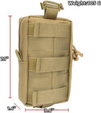 Green Tactical Backpack Shoulder Strap MOLLE Pouch - Outdoor Utility Belt Waist Bag & 6.7" Phone Holster