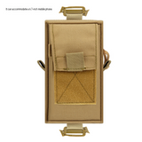 Khaki Tactical Backpack Shoulder Strap MOLLE Pouch - Outdoor Utility Belt Waist Bag & 6.7" Phone Holster
