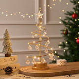 Elegant Mental Spiral Crystal Christmas Tree Lamp - Battery Operated Tabletop Night Light & Ambient Accent LED for Bedroom, Living Room, Birthday & Holiday Decor
