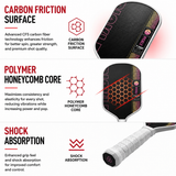 Black and Blue T700 Raw Carbon Fiber Pickleball Paddle - Professional Honeycomb Core Paddles with Expanded Sweet Spot & Cushion Grip for Outdoor Use In Australia - Darrahopens