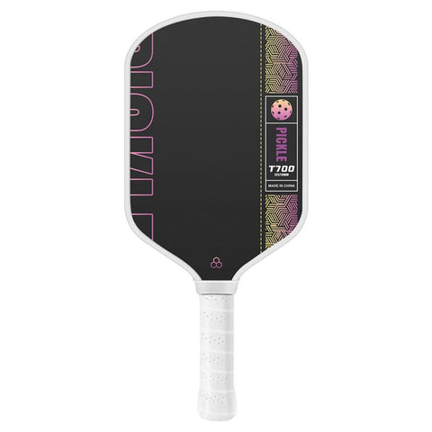 Black and Pink T700 Raw Carbon Fiber Pickleball Paddle - Professional Honeycomb Core Paddles with Expanded Sweet Spot & Cushion Grip for Outdoor Use In Australia - Darrahopens