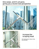 4-in-1 Bathroom Cleaning Brush Set with Sponge Pad, Hard Bristle / V-Shape Grout Brush and Squeegee - 120CM Extendable Stainless Steel Handle, Adjustable & Lockable Angle for Floor, Gap, Window and Bathtub