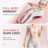 Women's Multifunctional 60 lbs Resistance Band Set with Storage Bag, Foam Handles and Ankle Straps for Home Fitness & Pilates Workout (Pink Macaron Carabiners Style) In Australia - Darrahopens