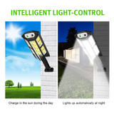 Solar Powered Motion Sensor Outdoor Street Light with 3 Lighting Modes - Waterproof COB LED Wall Security Light, Remote Control for Garden Courtyard Patio & Garage (Small) In Australia - Darrahopens
