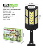 Solar Powered Motion Sensor Outdoor Street Light with 3 Lighting Modes - Waterproof COB LED Wall Security Light, Remote Control for Garden Courtyard Patio & Garage (Large) In Australia - Darrahopens