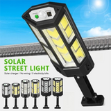 Solar Powered Motion Sensor Outdoor Street Light with 3 Lighting Modes - Waterproof COB LED Wall Security Light, Remote Control for Garden Courtyard Patio & Garage (Large) In Australia - Darrahopens