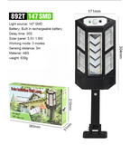 Solar Powered Motion Sensor Outdoor Street Light with 3 Lighting Modes - Waterproof SMD LED Wall Security Light, Remote Control for Garden Courtyard Patio & Garage (Large) In Australia - Darrahopens