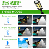 Solar Powered Motion Sensor Outdoor Street Light with 3 Lighting Modes - Waterproof SMD LED Wall Security Light, Remote Control for Garden Courtyard Patio & Garage (Large) In Australia - Darrahopens