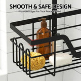 3-Tier Extra Large Over the Door Shower Caddy - Hanging Bathroom Organizer Shelf with Storage Hooks and Stabilizing Adhesive Pads