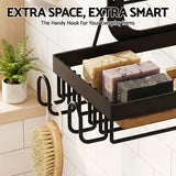 3-Tier Extra Large Over the Door Shower Caddy - Hanging Bathroom Organizer Shelf with Storage Hooks and Stabilizing Adhesive Pads