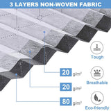 2 Pack Folding Non-Woven Underbed Storage Containers with Clear Top Zipper Lid & 4 Reinforced Handles (Black 40 x 20 x 6")