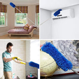 Blue 2.5M Extendable High Ceiling Cleaning Kit with Removable Cobweb Duster & Microfiber Brush - 3 Piece Versatile Set, Electrostatic Dust Attraction In Australia - Darrahopens