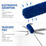 Grey 2.5M Extendable High Ceiling Cleaning Kit with Removable Cobweb Duster & Microfiber Brush - 3 Piece Versatile Set, Electrostatic Dust Attraction In Australia - Darrahopens
