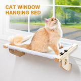 24.4 x 15" Cat Window Perch Hammock with Removable Washable Fleece Cover - Widely Adjustable Frame to Fit Various Window