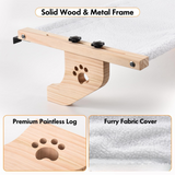 24.4 x 15" Cat Window Perch Hammock with Removable Washable Bolster Bed - Widely Adjustable Frame to Fit Various Window