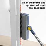 3-in-1 Window Fly Screen Cleaner Brush & Glass Squeegee with 91CM Extendable Stainless Steel Handle, One Flush to Clean