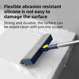 3-in-1 Window Fly Screen Cleaner Brush & Glass Squeegee with 91CM Extendable Stainless Steel Handle, One Flush to Clean