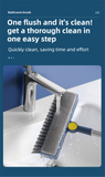 3-in-1 Window Fly Screen Cleaner Brush & Glass Squeegee with 91CM Extendable Stainless Steel Handle, One Flush to Clean