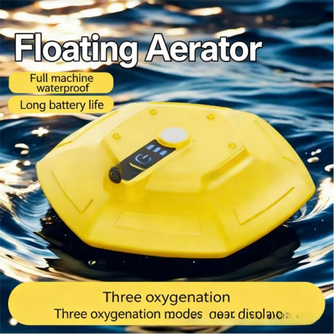 Yellow Portable Floating UFO Aerator - Rechargeable Waterproof Fish Tank Oxygen Pump with 3 Oxygen Output Modes and Quiet Operation In Australia - Darrahopens