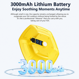 Yellow Portable Floating UFO Aerator - Rechargeable Waterproof Fish Tank Oxygen Pump with 3 Oxygen Output Modes and Quiet Operation In Australia - Darrahopens