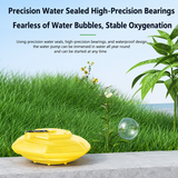 Yellow Portable Floating UFO Aerator - Rechargeable Waterproof Fish Tank Oxygen Pump with 3 Oxygen Output Modes and Quiet Operation In Australia - Darrahopens