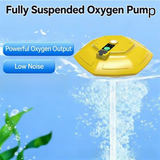 Yellow Portable Floating UFO Aerator - Rechargeable Waterproof Fish Tank Oxygen Pump with 3 Oxygen Output Modes and Quiet Operation In Australia - Darrahopens