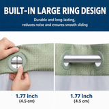 Grey Hook Free Waffle Weave Shower Curtain (71 x 75") - Double Layer Curtain with Removable Waterproof Liner, Mesh Top Window, Magnetic Hem & Built-In Rings