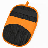 Orange Pet Hair Removal Gloves with Ergonomic 5 Finger Contour Grip (1 Pair) - Static Attraction Reusable Grooming & Furniture Cleaning Mitts