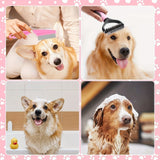 7PCS Pink Pet Grooming, Nail and Oral Care Kit - Selfcleaning Slicker Brush, Dematting Rake, Nail Clipper / File, Flea Comb & Silicone Finger Toothbrushes for Dog Cat
