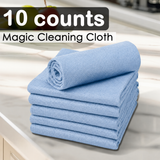 10 Counts Blue Magic Cleaning Cloths (30 x 30CM) - Reuseable Thickened Microfiber Polishing Rags, Streak-Free & Lint-Free for Windows Glass Car, Dorm and Home essentials