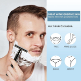 Rose Gold Classic Double Edge Safety Razor Set - Vintage Metal Manual Shaving Razor with Stainless Steel Holder & 5 Replacement Blades In Australia - Darrahopens