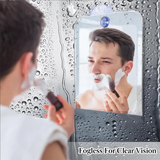Fog Free Shower Shaving Mirror Set with Suction Cup & Razor Holder - Unbreakable Portable Traveling Rectangle Mirror and Round Anti-Fog Films In Australia - Darrahopens