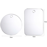 Fog Free Shower Shaving Mirror Set with Suction Cup & Razor Holder - Unbreakable Portable Traveling Rectangle Mirror and Rectangle Anti-Fog Films