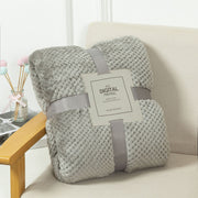 200 x 360cm Grey Pineapple Grid Plush Sofa Blanket for 4 Seater - Soft Thick Flannel Jacquard Throw, Fade Resistent & Machine Washable, Lightweight Travel and Spring Summer Bedding