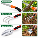 13-Piece Carbon Steel & Aluminium Alloy Garden Tools Kit in Carry Case - Pruner Saw Shears Trowel Rake Spray Bottle Tape Measure, Complete Gardening Gift Box for Home Outdoor In Australia - Darrahopens