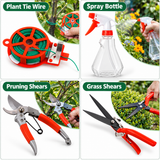 13-Piece Carbon Steel & Aluminium Alloy Garden Tools Kit in Carry Case - Pruner Saw Shears Trowel Rake Spray Bottle Tape Measure, Complete Gardening Gift Box for Home Outdoor In Australia - Darrahopens