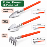 13-Piece Carbon Steel & Aluminium Alloy Garden Tools Kit in Carry Case - Pruner Saw Shears Trowel Rake Spray Bottle Tape Measure, Complete Gardening Gift Box for Home Outdoor In Australia - Darrahopens