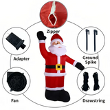 2.4M Inflatable Waving Santa Christmas Decoration - Large Outdoor Yard Display with Blower, Ground Stakes, Ropes and SAA Plug for Festive Garden Decor