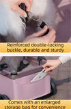 Black Foldable Pet Stroller and Adjustable Sun Canopy - Spacious 4-Weel Wagon with 360° Rotating Telescopic Handle, 45° Entry Angle, Safety Clips and Storage Pocket for Dogs & Cats Outdoor Travel