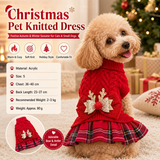 Red  S Size Reindeer antler design bow-knot Christmas Pet Knitted Dress - Acrylic Dog and Cat Jumper, Lightweight Festive Winter Outfit for Pets, Holiday Photos and Celebrations In Australia - Darrahopens