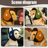 Blue S Size Dog Anxiety Relief Set - Breathable Mesh Calming Vest and Noise Reducing Earmuffs for Dogs, Thunderstorm and Fireworks Stress Support